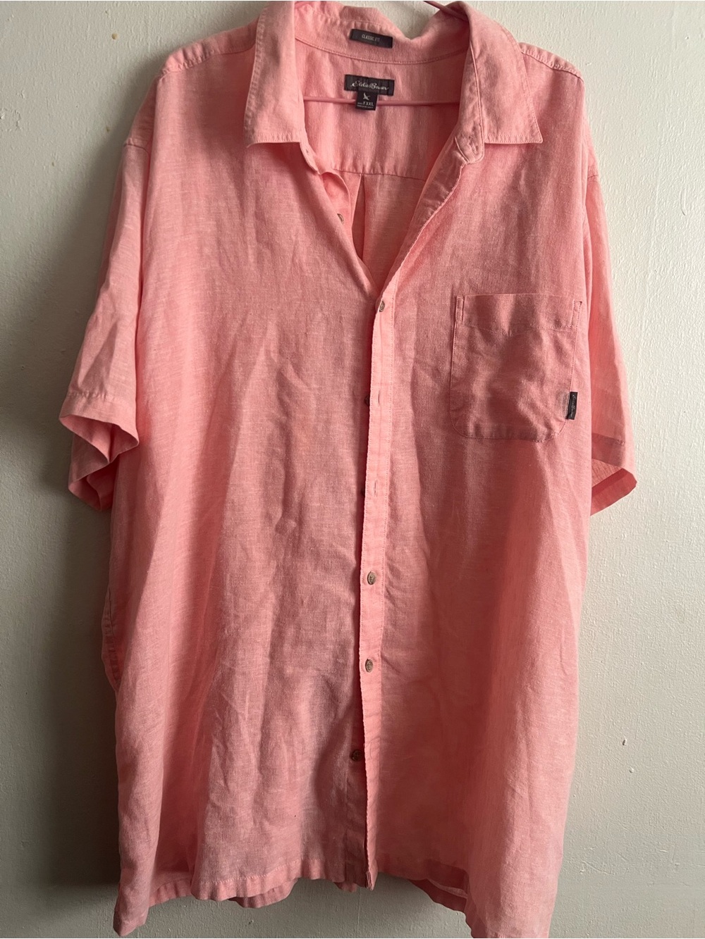 Billabong Coral-Pink Short-Sleeve Button-Down Shirt